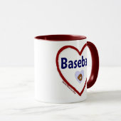 Liebe Baseball Tasse (VorderseiteRechts)