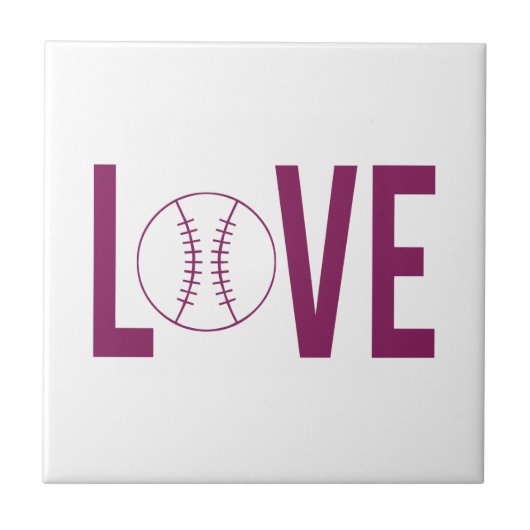 Liebe Baseball Tile Fliese (Vorderseite)