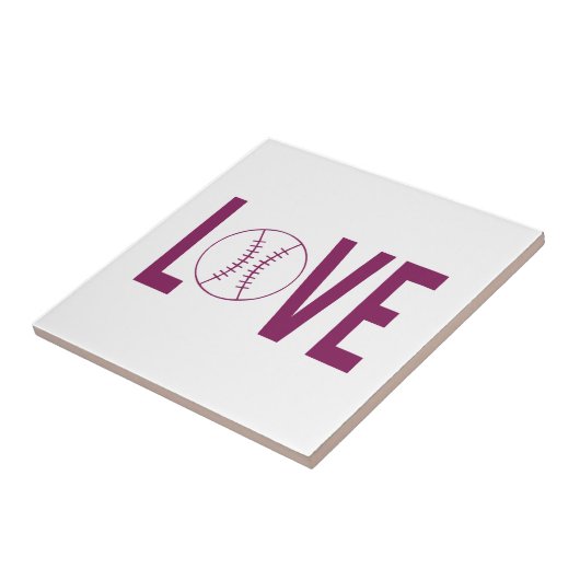Liebe Baseball Tile Fliese (Seite)