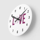 Liebe Baseball Wall Clock Runde Wanduhr (Winkel)