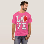 Liebe Baseball Wassermelone T-Shirt (Vorne ganz)