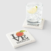 LIEBE Baselton Georgia Steinuntersetzer (Seitenansicht)