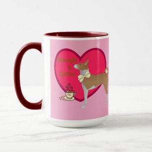 Liebe Basenji Dog & Coffee Valentinstag Tasse