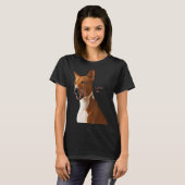 Liebe Basenji Dog Mama Vater Welpe Niedlichen Haus T-Shirt (Vorne ganz)
