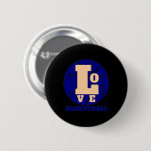 Liebe Basketball 3 Button (Vorne & Hinten)