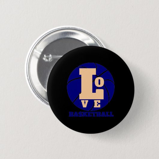 Liebe Basketball 3 Button (Vorne & Hinten)