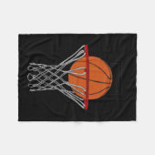 Liebe Basketball 4 Fleecedecke (Vorderseite (Horizontal))