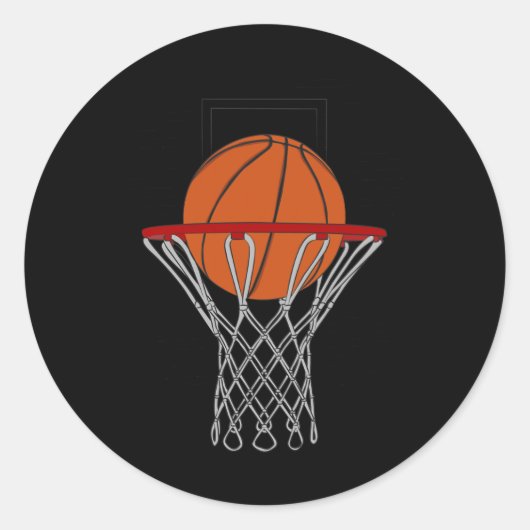 Liebe Basketball 4 Runder Aufkleber (Vorderseite)