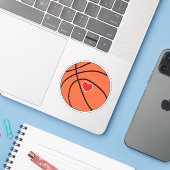 Liebe Basketball Aufkleber (Laptop mit iPhone)