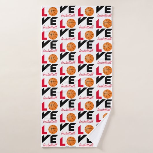 Liebe Basketball Badehandtuch (Badehandtuch)