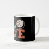 Liebe Basketball | Basketball-Design Kaffeetasse (VorderseiteRechts)
