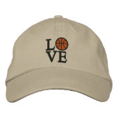 LIEBE Basketball Bestickte Baseballkappe (Vorderseite)
