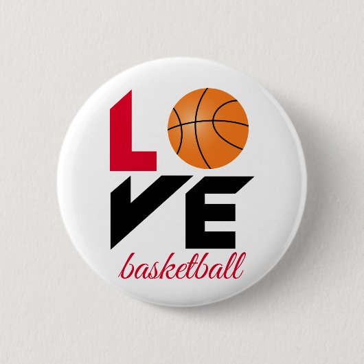 Liebe Basketball Button (Vorderseite)