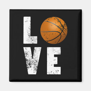 Liebe Basketball Cooles Design für Sportliebhaber Magnet