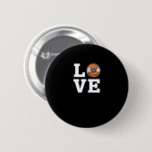 Liebe Basketball Design mit Coolem Emoji und Button (Vorne & Hinten)