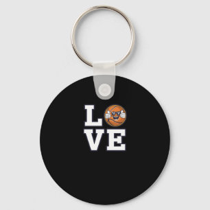 Liebe Basketball Design mit Coolem Emoji und Schlüsselanhänger