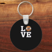 Liebe Basketball Design mit Coolem Emoji und Schlüsselanhänger (Vorderseite)