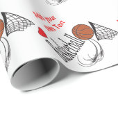 Liebe-Basketball Geschenkpapier (Rolleneckpunkt)