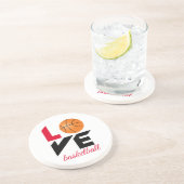 Liebe Basketball Getränkeuntersetzer (Seite)