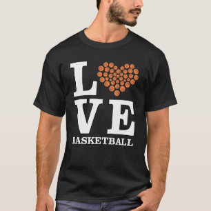 Liebe Basketball - Herz durch Bälle T-Shirt