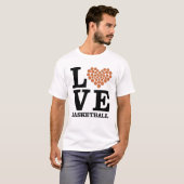 Liebe Basketball - Herz von Ballen T-Shirt (Vorne ganz)