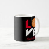 Liebe Basketball Kaffeetasse (VorderseiteRechts)