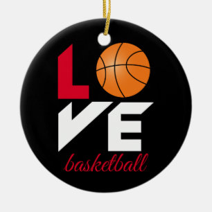 Liebe Basketball Keramik Ornament