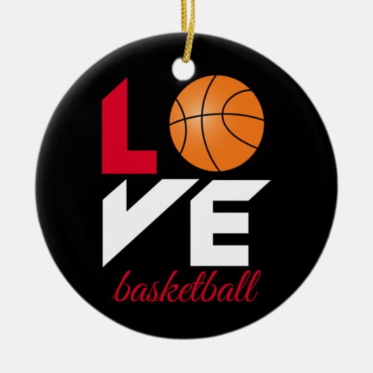 Liebe Basketball Keramik Ornament (Vorne)
