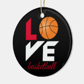 Liebe Basketball Keramik Ornament (Links)