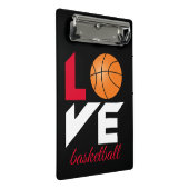 Liebe Basketball Mini Klemmbrett (Schrägansicht)