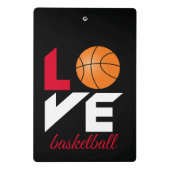 Liebe Basketball Mini Klemmbrett (Rückseite)
