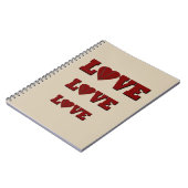 Liebe Basketball mit Herz Notizblock (Linke Seite)