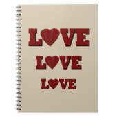 Liebe Basketball mit Herz Notizblock (Vorderseite)