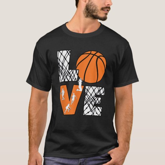 Liebe Basketball Niedlich Girls Basketball Lover T-Shirt (Vorderseite)