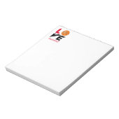 Liebe Basketball Notizblock (Rotiert)