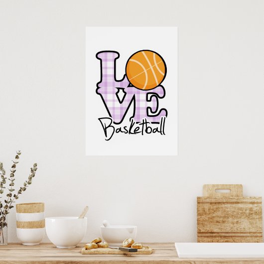 Liebe Basketball Poster (Küche)