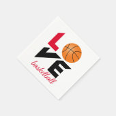 Liebe Basketball Serviette (Ecke)