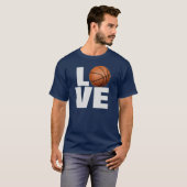 Liebe Basketball T - Shirt - Navy Blue Sport T-Shi (Vorne ganz)