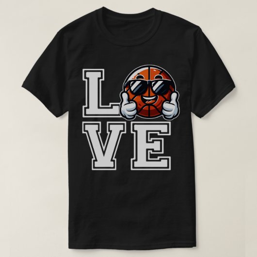 LIEBE Basketball treibt auf T-Shirt (Design vorne)