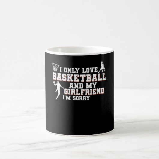 Liebe Basketball und meine Freundin | Entwurf Kaffeetasse (Mittel)