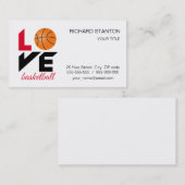 Liebe Basketball Visitenkarte (Vorne/Hinten)