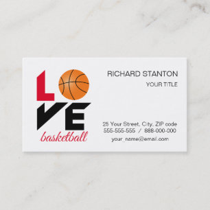Liebe Basketball Visitenkarte