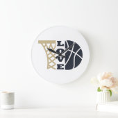 Liebe Basketballkorb Große Wanduhr (Zuhause)