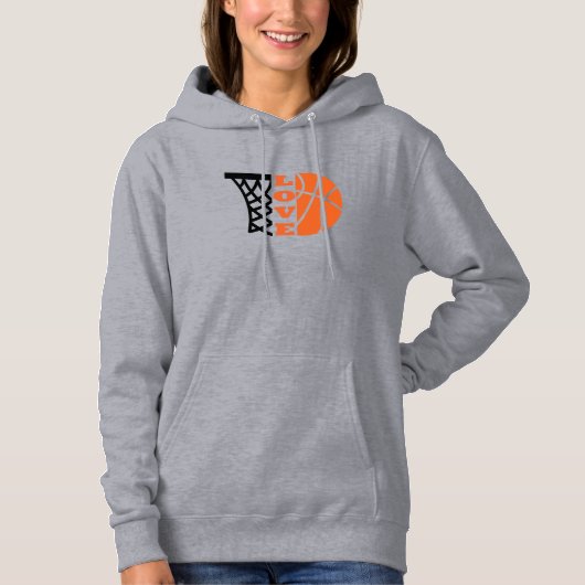 Liebe Basketballkorb Hoodie (Vorderseite)