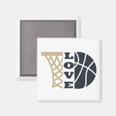 Liebe Basketballkorb Magnet (Vorderseite/Rückseite)