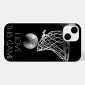 Liebe Basketballspiel Schwarz/Weiß Case-Mate iPhone Hülle (Rückseite (Horizontal))