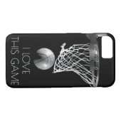 Liebe Basketballspiel Schwarz/Weiß Case-Mate iPhone Hülle (Rückseite (Horizontal))