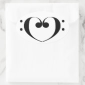 Liebe Bass Ovaler Aufkleber (Tasche)