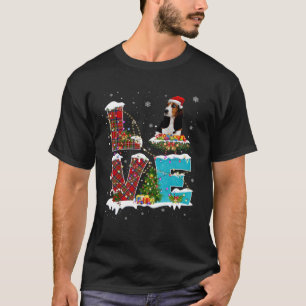 Liebe Basset Hound mit Weihnachtsmannmütze für Wei T-Shirt