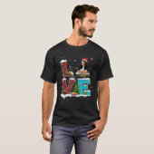 Liebe Basset Hound mit Weihnachtsmannmütze für Wei T-Shirt (Vorne ganz)